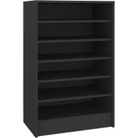 VidaXL Schuhschrank Schwarz 60x35x92 cm Holzwerkstoff