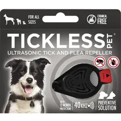 TickLess Ultraschall Floh- und Zecken Repellent für Hund und Katze Schwarz