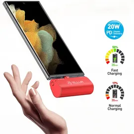 Tellur PD202 Powerbank, 5000 mAh, QC3.0 18 W + PD20 W, USB-C, rot - Rot
