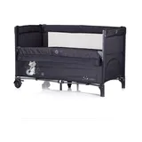 Chipolino Reisebett, Relax 2 Ebenen, Vorderseite absenkbar, Seiteneingang, Tasche schwarz Kunststoff, 60x120 cm, Babymöbel, Babybetten, Reisebetten