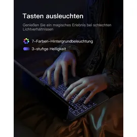 Inateck Magic Keyboard für iPad Pro 11 2024 M4 Schwarz