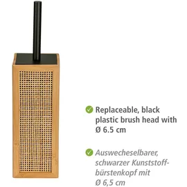 Wenko WC-Garnitur Allegre Natur/Schwarz