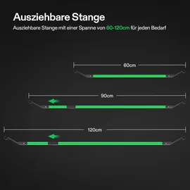 VIVOSUN High CFM Stangen Set 60–120 cm für Growzelt,