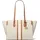 Michael Kors Becca Large Shopper Kunstleder Beige/Weiß