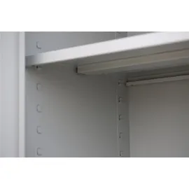 Lüllmann Flügeltürenschrank Aktenschrank 195 x 120 x 42,2 cm Grau/Rot