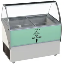 CombiSteel Speiseeisvitrine Curacao 10x5L – 454L fahrbar statische Kühlung