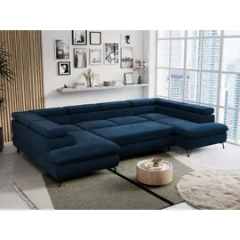 MKS Meble Eckcouch Velvet 2-Sitzer Dunkelblau