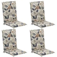 GO-DE Stuhlauflagen Mittellehner 4er Set XIMULI, Creme Blau -