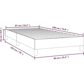vidaXL Boxspringbett 90 x 190 cm Creme