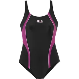 H.I.S. Badeanzug Damen Lila/Schwarz 36 Cup I/H