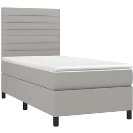 vidaXL Boxspringbett 100 x 200 cm Hellgrau