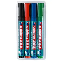 edding 383 Flipchart-Marker farbsortiert 1,0 - 5,0 mm, 4 St.