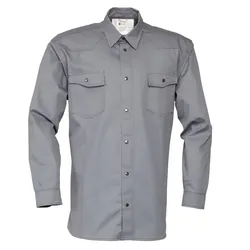 Hemd Langarm "1655" Basic - S - grau