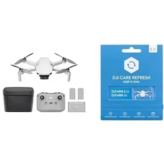 DJI Mini 4K Fly More Combo+ DJI Card DJI Care Refresh 1-Year Plan, Drohne mit 4K UHD Kamera für Erwachsene, unter 249 g, 3-Achsen Gimbal Stabilisierung, 10 km Videoübertragung, autom. Rückkehr