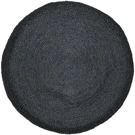 Marrakesch Orient & Mediterran Interior Ethno Boho Deko Jute Teppich Abrila rund 80cm Schwarz