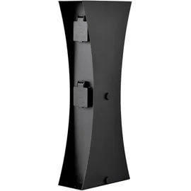LEDINO Steckdosensäule 4er Edelstahl H 46 cm anthrazit