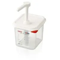 Araven Soßenspender, Polypropylen, GN 1/6 aus halbtransparentem Polypropylen mit