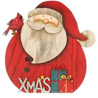 COM-FOUR Weihnachtsmann aus Holz
