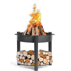 CookKing Feuerschale Montana 80 hoch   Inkl. Holzlager