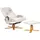Beliani Massagestuhl RELAXPRO Kunstleder 75 x 100 x 80 cm Hellbeige mit Fußstütze