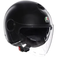 AGV ETERES E2206, Motorrad Jet-Helmet, Unisex, Matt Black, M