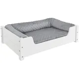 Erst-Holz Hundebett Kuscheliges 80 x 50 cm weiß