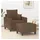 vidaXL Sessel mit Hocker 77 x 80 x 60 cm Braun