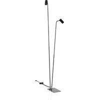 Licht-Erlebnisse Stehlampe COLENE Schwarz Metall Kunststoff 2x GU10 bis