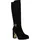 VAN HILL Damen Klassische Stiefel Plateau Vorne Schuhe 840613 213375 Schwarz Velours, 38 - 38