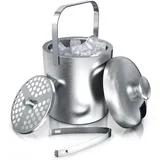 Arendo Eiseimer, Edelstahl, 1,3 l, doppelwandig, mit Deckel,