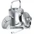 Arendo Eiseimer, Edelstahl, 1,3 l, doppelwandig, mit Deckel,