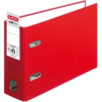 Herlitz Ordner Kunststoff A5 quer maX.file protect 75mm rot
