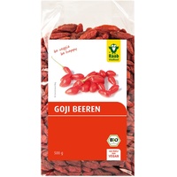 Raab Vitalfood Bio Goji-Beeren, Premium-Qualität, rückstandskontrolliert, laborgeprüft, ungeschwefelt, ohne Zusätze, vegan, reich an natürlichem Eisen Kalium Vitamin C, Wolfsbeere, 1er Pack (500 g)