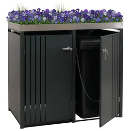 Proregal Mülltonnenverkleidung 125 x 132 x 84 cm anthrazit