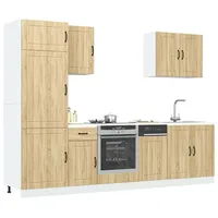VidaXL 7-tlg. Küchenschrank-Set Lucca Sonoma-Eiche Holzwerkstoff