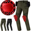 GIRO Motorrad Hose Herren mit Protektoren AIRFORCE Knieprotektoren Motorradhose Kurzgrößen Hosen für Mann Protektorenhose Textilhose Urban Stretch Cargohose Lang (Männer, Khaki, 34/32)