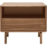 miliboo Vintage-Nachttisch Walnussfurnier suva