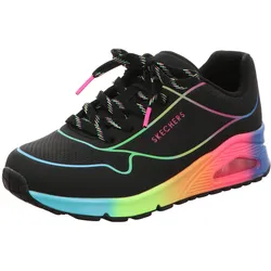 Skechers Damen Schnürschuh Uno - Pop Of Sunshine in schwarz