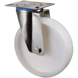 BS Rollen Lenkrolle HS100.B14, mit Platte, Durchmesser 125, B 45mm, 700kg, Kunststoff