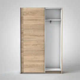 Pol-Power Schwebetürenschrank Fast 125 x 195 x 38 cm Eiche