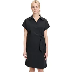 Wickelkleid CARTOON "Cartoon Wickelkleid mit Taschen", Damen, Gr. 42, Normalgrößen, schwarz, Obermaterial: 71% Baumwolle, 25% Polyamid, 04% Elasthan., feminin, tailliert kurz, U-Boot-Ausschnitt, Kleider, Form