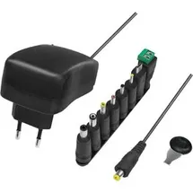 Logilink PA0198, 1 A, 3 - Universalnetzteil (34W) mit USB-Port und 8 verschiedenen Adaptern, Kurzschluss-, ?berspannungs-, ?berhitzungs- und ?berstromschutz