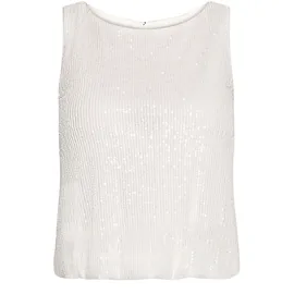 Vera Mont T-Shirt Glitzer-Look Weiß L