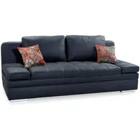 luma-home Schlafsofa 15118, mit Bettkasten 200 cm breit, Armlehnen verstellbar, Bettfunktion, attrakt.Steppung, Mikrofaser Antikleder-Optik Anthrazit grau