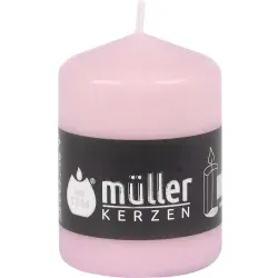Müller Kerzen Stumpenkerze, rosa 20108157cw , 1 Packung = 6 Stück, (Ø x H): 57 x 80 mm