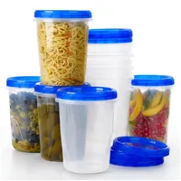 FOUORTUNATE-BEE Vorratsdose 10er Set Gefrierdosen 1L mit Schraubdeckel stapelbar Vorratsdosen, (10-tlg), Lebensmittelbehälter für Suppe Meal Prep Gefriertruhe Küche