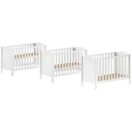 58 aufm Kessel 58aufmkessel Babybett, Weiß Holz, 60x120 cm, Babymöbel, Babybetten, Gitterbett