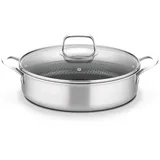 GSW Servierpfanne Inoxxa Black mit Glasdeckel