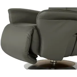 HIMOLLA Sessel 7418 Leder 81 x 111 x 95 cm Grau elektrisch mit Massagefunktion