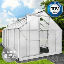 Brast Gewächshaus Alu Silber HKP 6 mm 10,75 m2